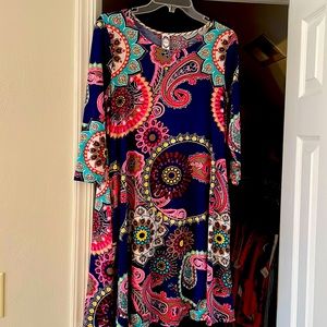 3/4 length sleeve dress with pockets